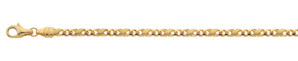 Fantasie 8er-Kette poliert/sattiniert, 3.3 mm