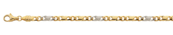 8er-Kette poliert/sattiniert, 3.8 mm