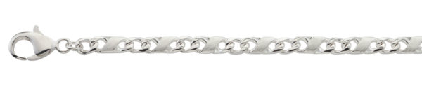 8er-Kette poliert/sattiniert, 4.9 mm