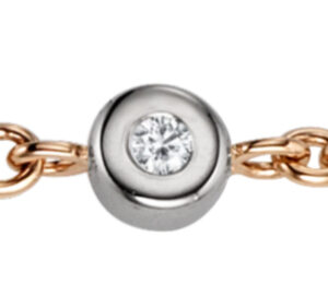 Anker rund mit Brill.-Teilen (Total 0.13 ct.)