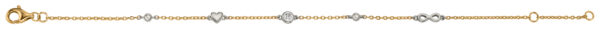 Bracelet mit Brill 0.06 wsi, 1.2 mm