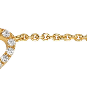 Collier mit Herz, Brill 0.07wsi, 1.2 mm