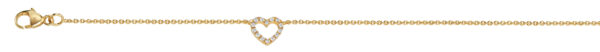 Collier mit Herz, Brill 0.07wsi, 1.2 mm