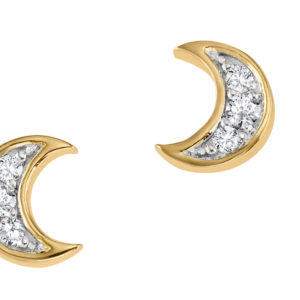 Ohrstecker Mond mit Brill 0.062wsi