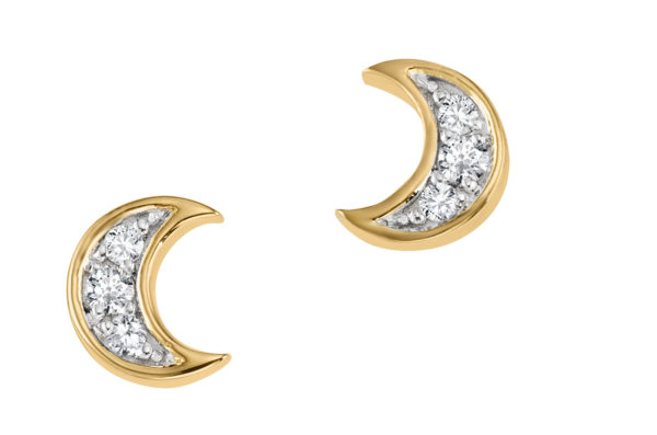 Ohrstecker Mond mit Brill 0.062wsi